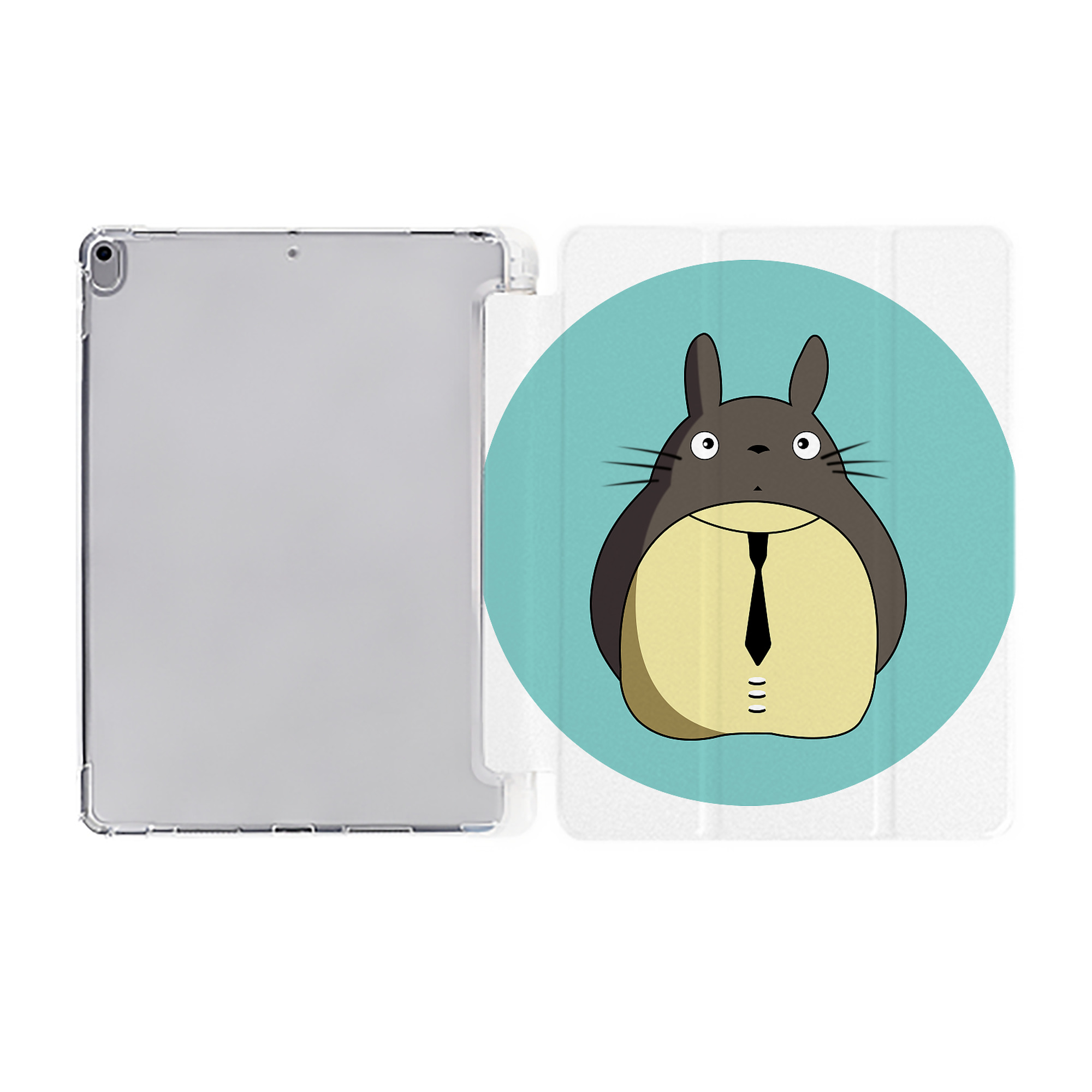（画像用） となりのトトロ 草壁メイ 草壁サツキ My Neighbor Totoro Satsuki Kusakabe Mei Kusakabe IPad ケース ペン収納付き 三つ折りスタンド PUレザー×シリコン 対応機種9.5/10.5/10.9インチ